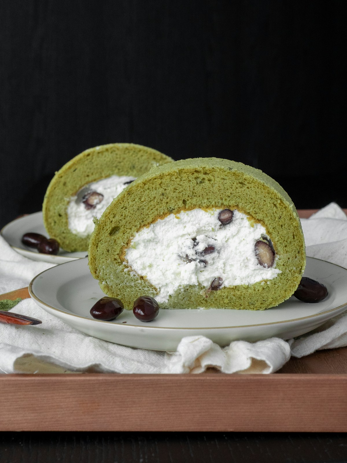 Matcha dessert plate